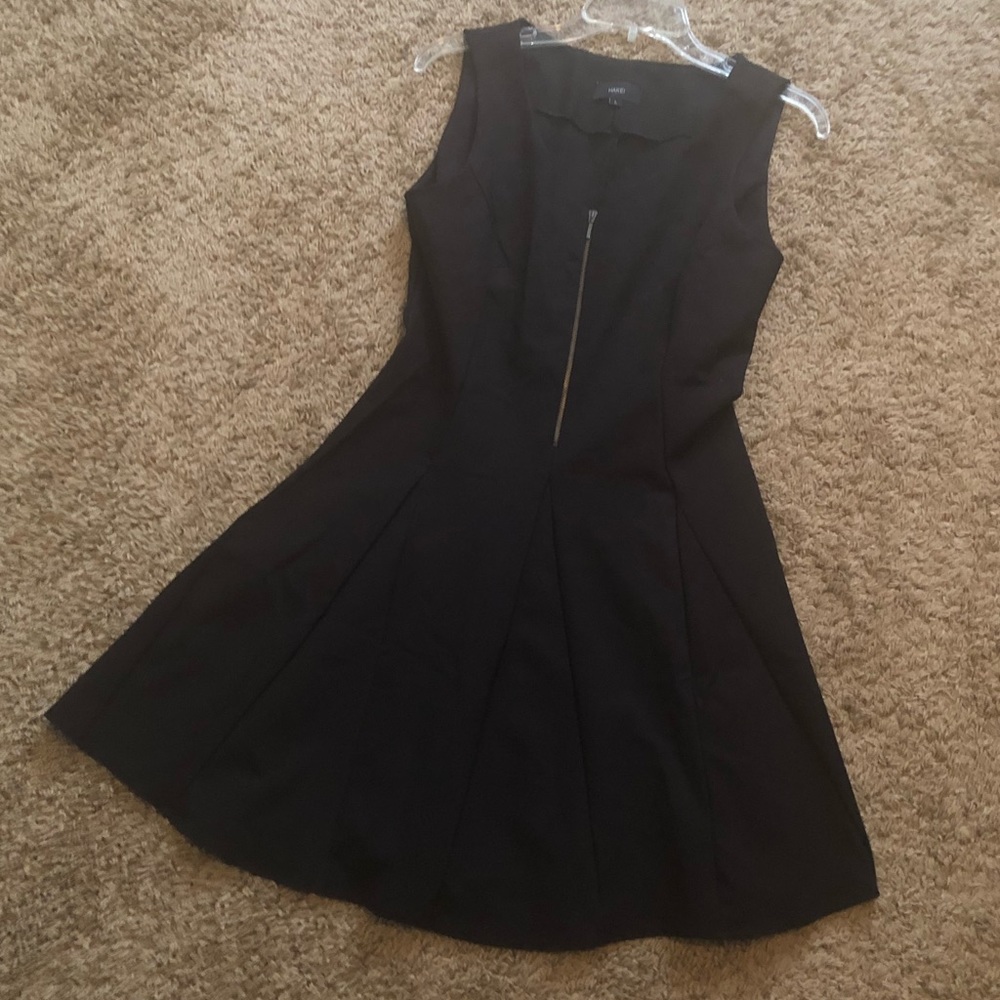 HAKEI Black Fit&Flare Sleeveless Dress